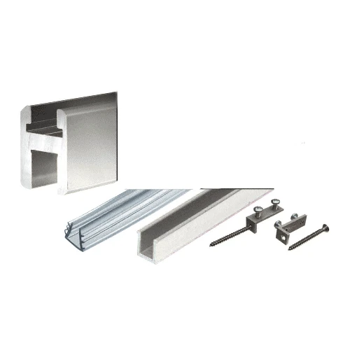 CRL SQH980A Satin Anodized Flat/Flat Profile Deluxe Shower Door Header Kit - 95"