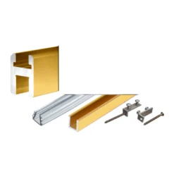 CRL SQH980BGA Brite Gold Anodized Flat/Flat Profile Deluxe Shower Door Header Kit - 95"