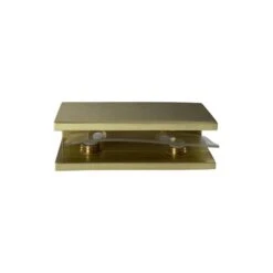 CRL NDC4BR Polished Brass No-Drill Fixed Panel Glass Clamp