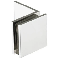 Brixwell 22-263bch Brass Shower Glass Clamp Square Glass To Wall Large Leg 180-Degree 50x50mm Bright Chrome